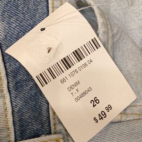 NWT Forever 21 Distressed Reworked Wide-Leg Jeans Sz 26 - Picture 9 of 14